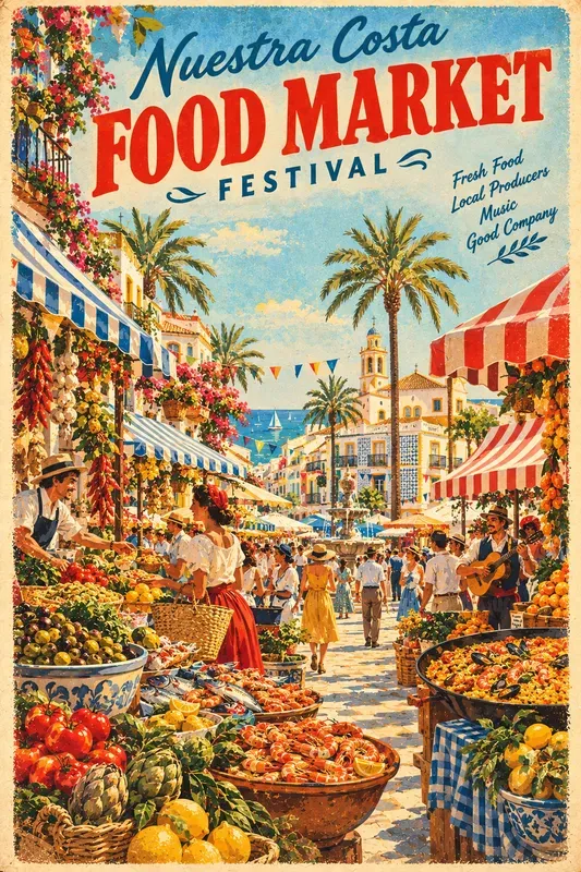 Retro Mediterranean Food Travel Posters