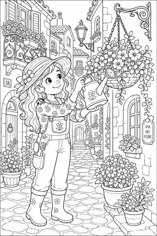 Alley Girls Stories Coloring Book Pages