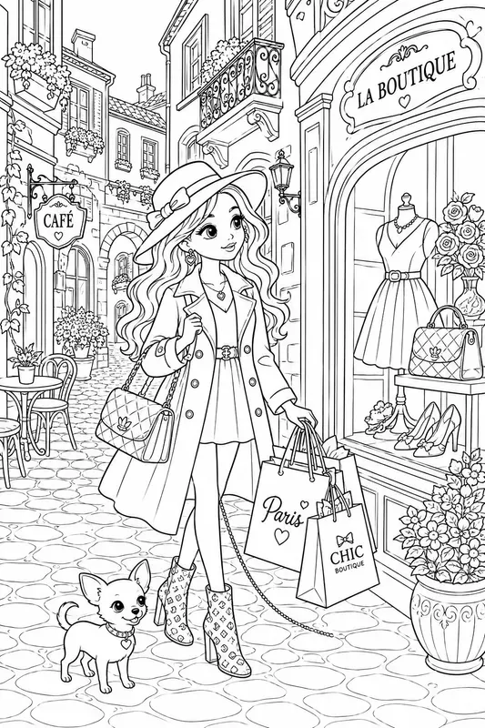 Alley Girls Stories Coloring Book Pages