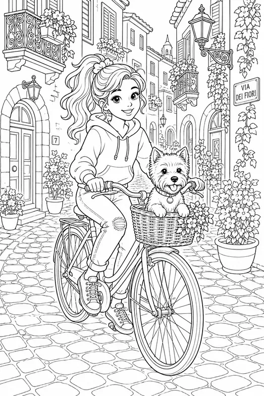 Alley Girls Stories Coloring Book Pages