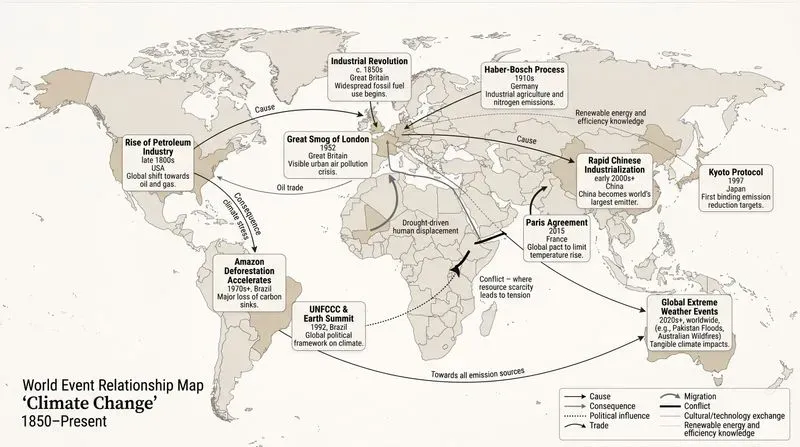 World Event Relationship Map Generator