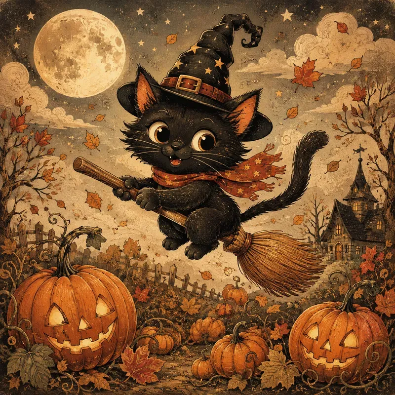 Whimsical Vintage Autumn Magics