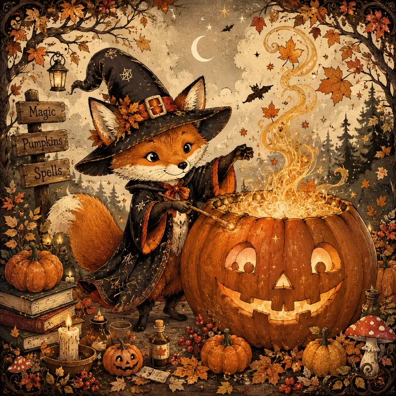 Whimsical Vintage Autumn Magics