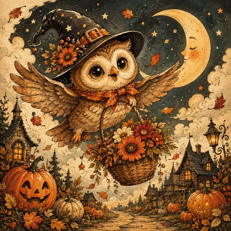 Whimsical Vintage Autumn Magics