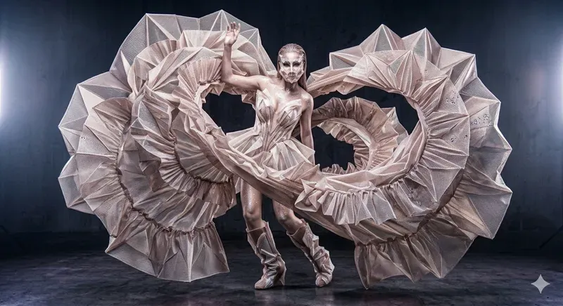 Avantgarde Kinetic Fashion Sculptures