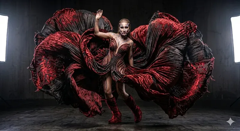Avantgarde Kinetic Fashion Sculptures