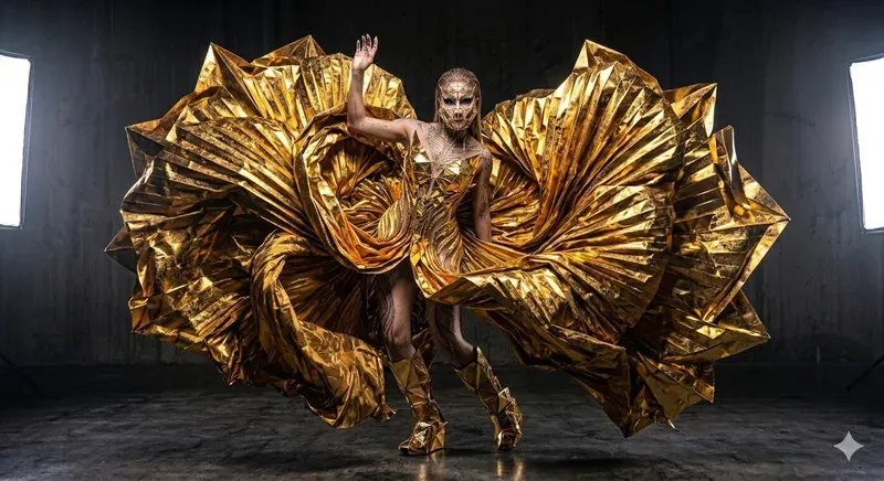 Avantgarde Kinetic Fashion Sculptures