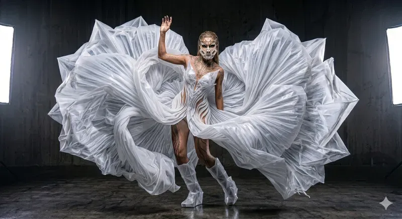 Avantgarde Kinetic Fashion Sculptures