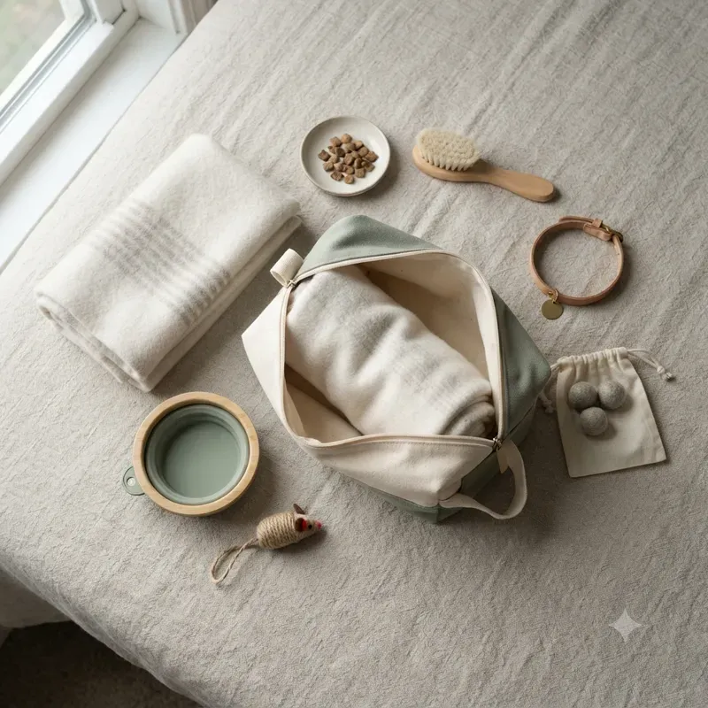 Pet Travel Kit Flatlay Builders