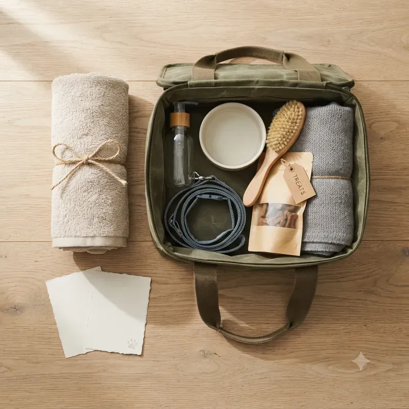 Pet Travel Kit Flatlay Builders