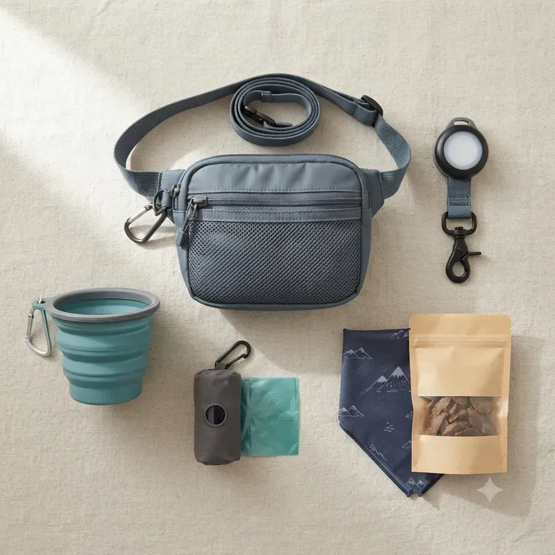 Pet Travel Kit Flatlay Builders