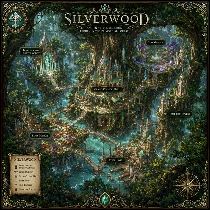 Fantasy RPG City Kingdom Map Generator