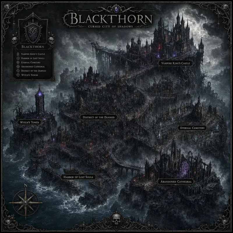 Fantasy RPG City Kingdom Map Generator