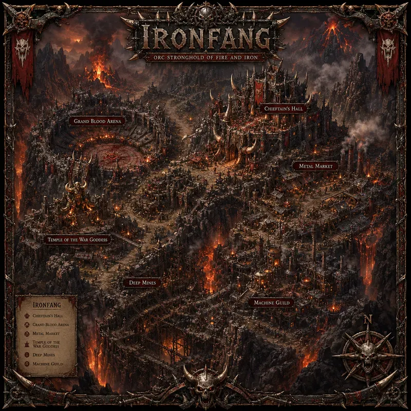 Fantasy RPG City Kingdom Map Generator
