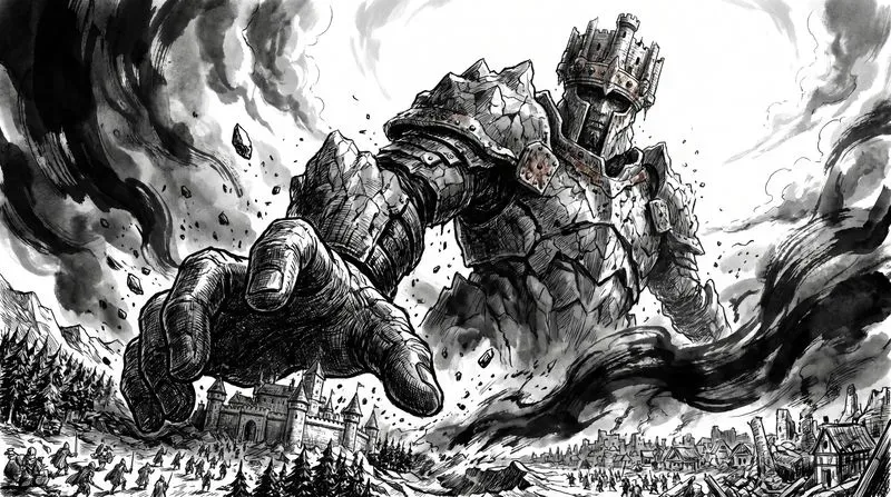 Colossal Dark Fantasy Entity Manga Ink