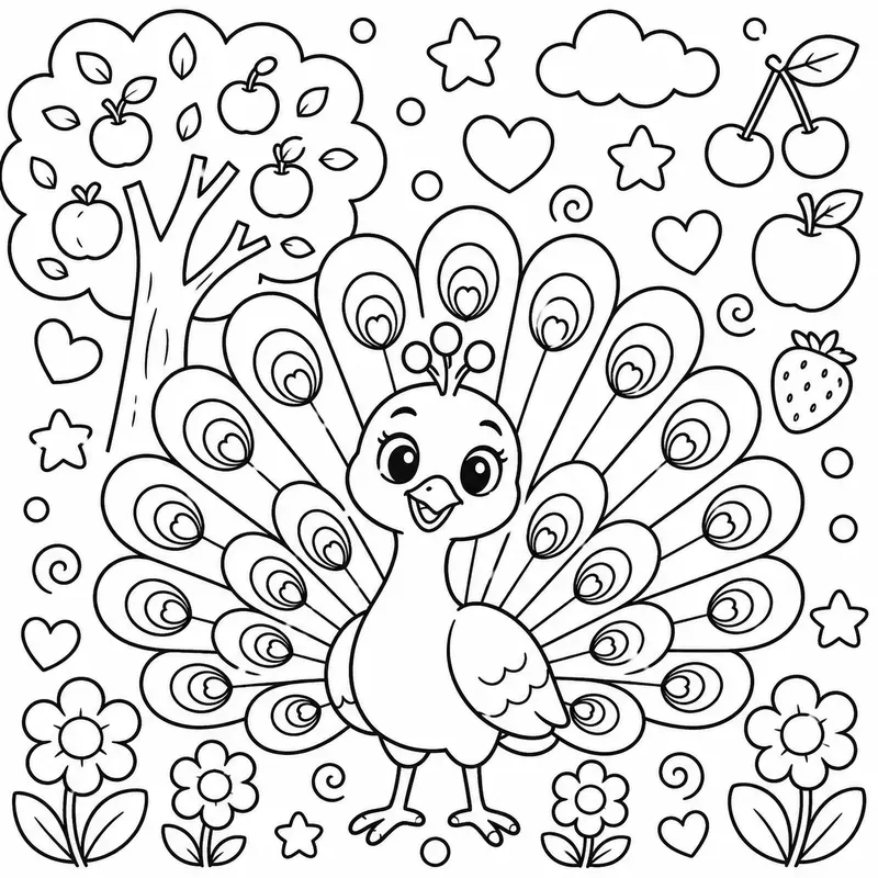 Child Friendly Coloring Book Line Art