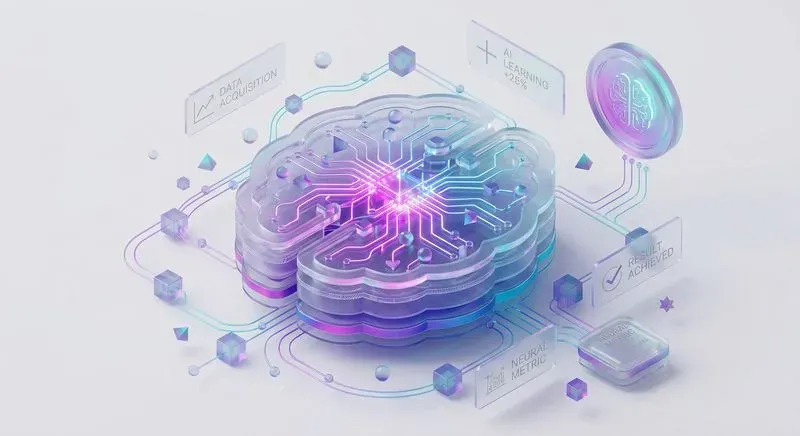 3D Isometric Glassmorphic App Web Icons