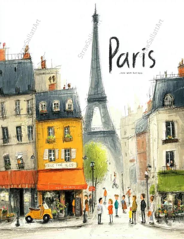 City Travel Storybook Art Poster Pages