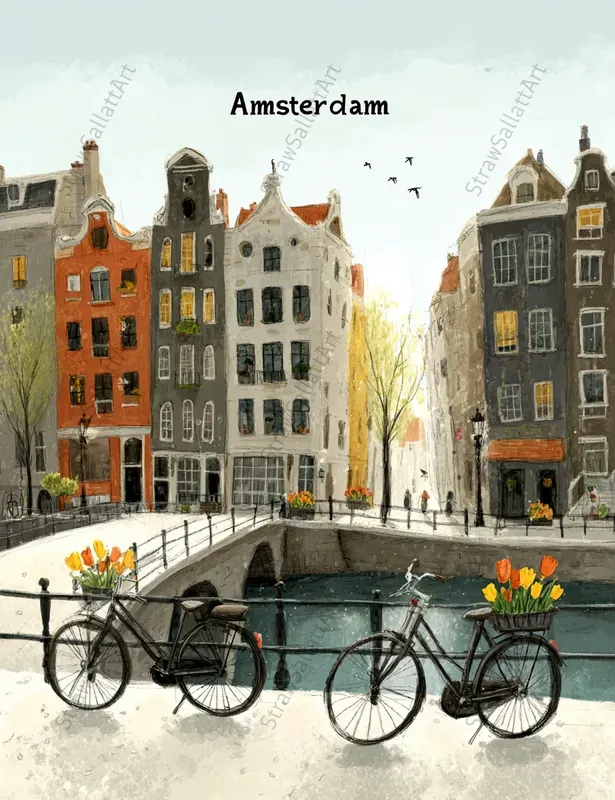 City Travel Storybook Art Poster Pages
