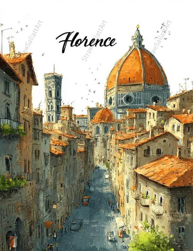 City Travel Storybook Art Poster Pages