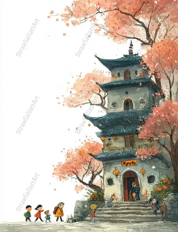 City Travel Storybook Art Poster Pages
