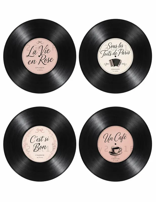 Western Vinyl Record Printables