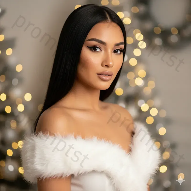 Christmas Themed Closeup Model Photos