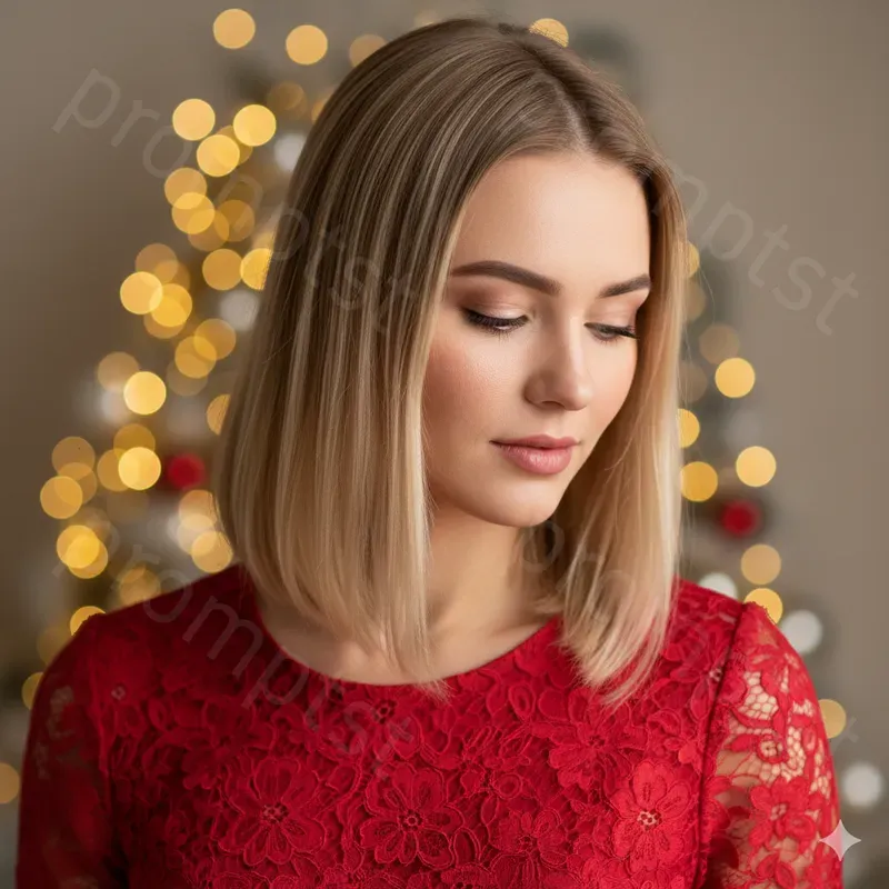 Christmas Themed Closeup Model Photos