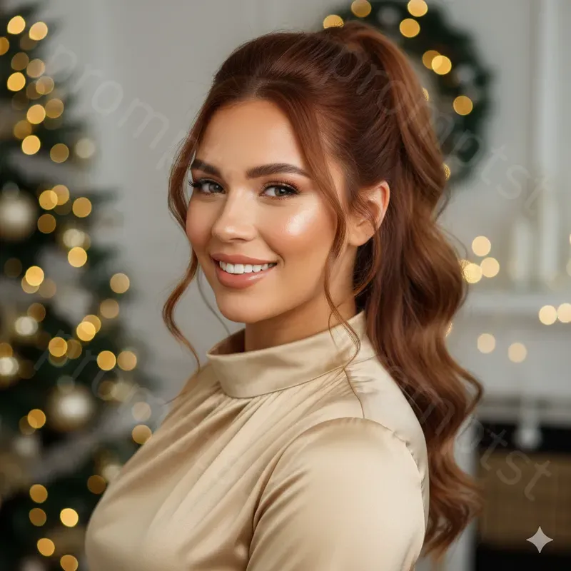 Christmas Themed Closeup Model Photos