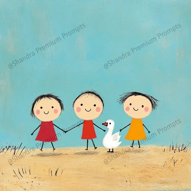 Stick Figures Childrens Illustrations