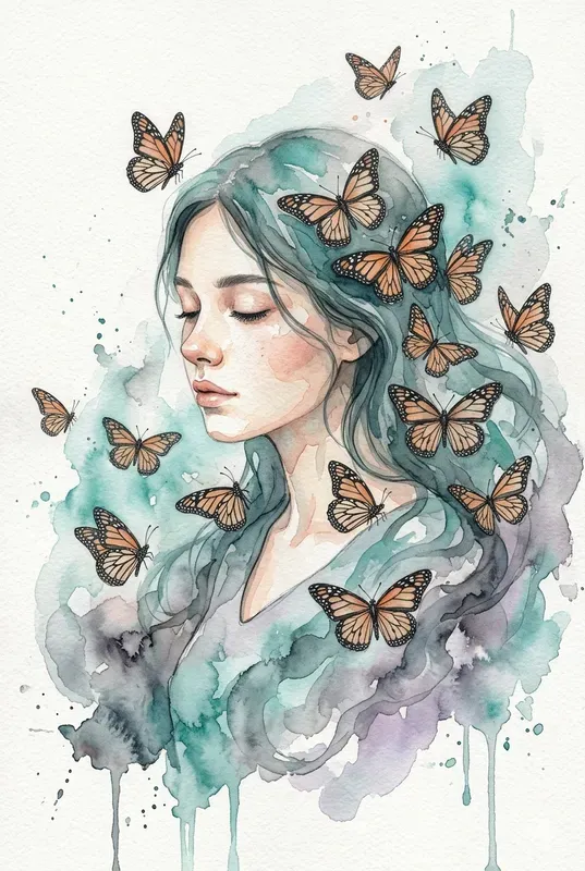 Ethereal Watercolor Nature Portraits
