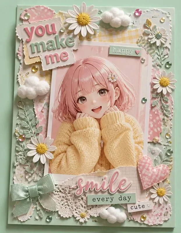Kawaii 3D Anime Scrapbook Portraits