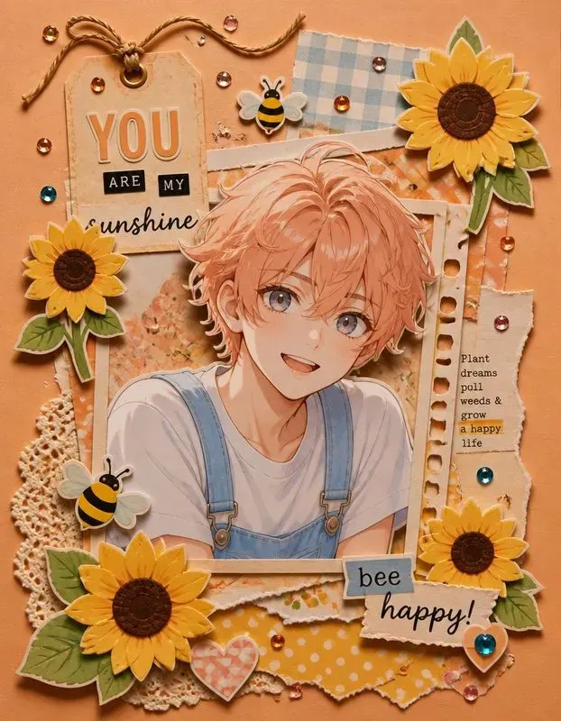 Kawaii 3D Anime Scrapbook Portraits