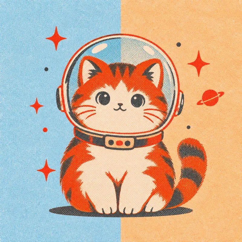 Whimsical Riso Pastel Pop Art