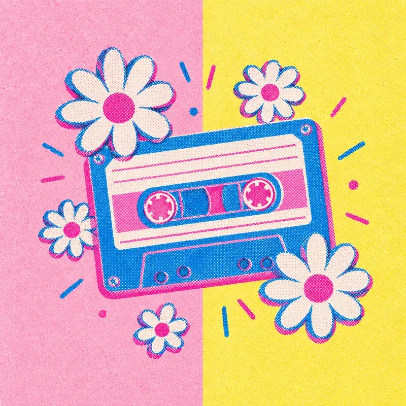 Whimsical Riso Pastel Pop Art