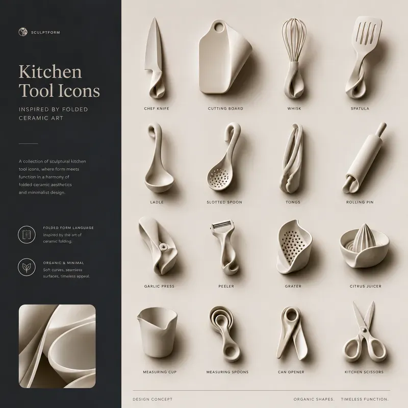 Organic Lineless Sculptural Icon Systems