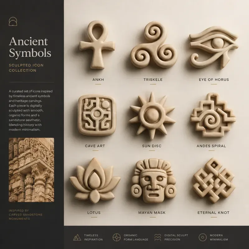 Organic Lineless Sculptural Icon Systems
