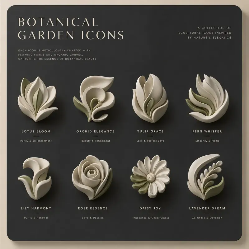 Organic Lineless Sculptural Icon Systems