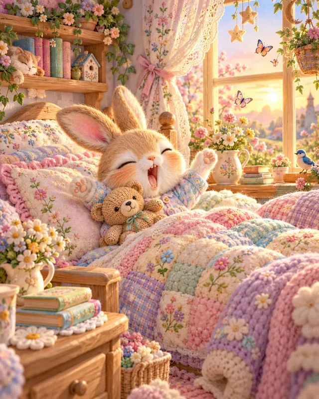 Pastel Morning Wakeup Animals