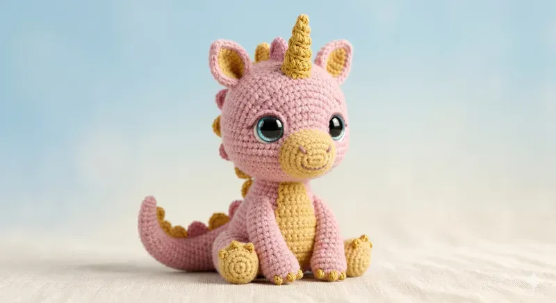 Cozy 3D Crochet Fantasy Baby Creatures