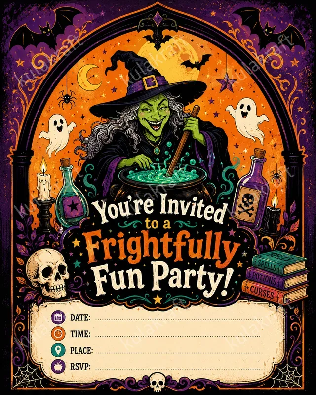 Halloween Monster Party Invitations