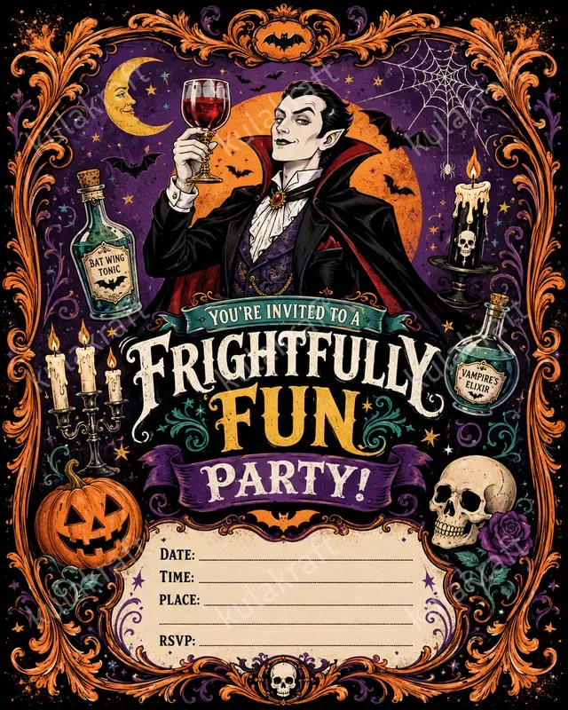 Halloween Monster Party Invitations
