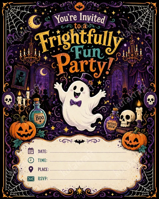 Halloween Monster Party Invitations