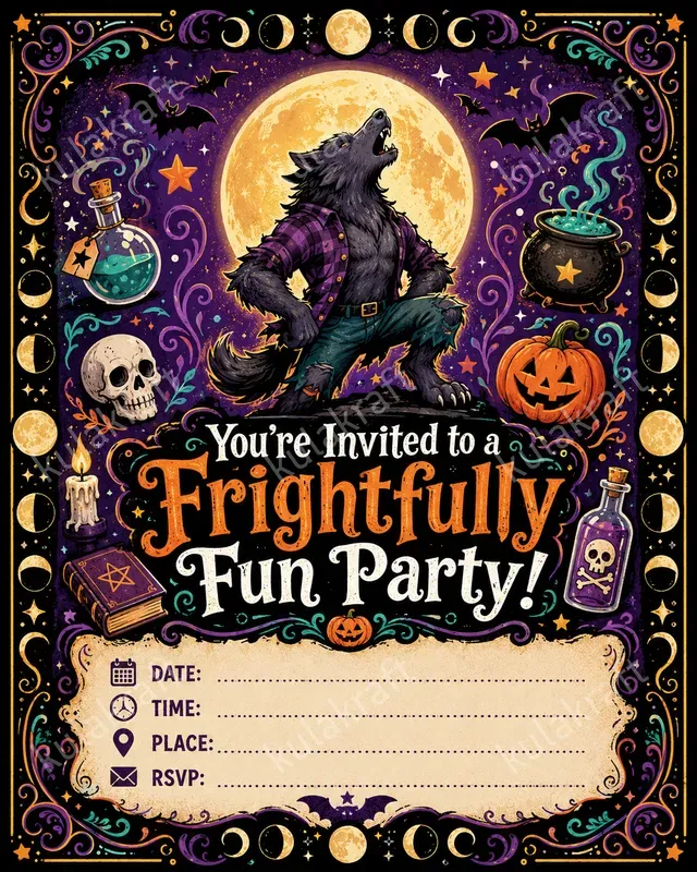 Halloween Monster Party Invitations
