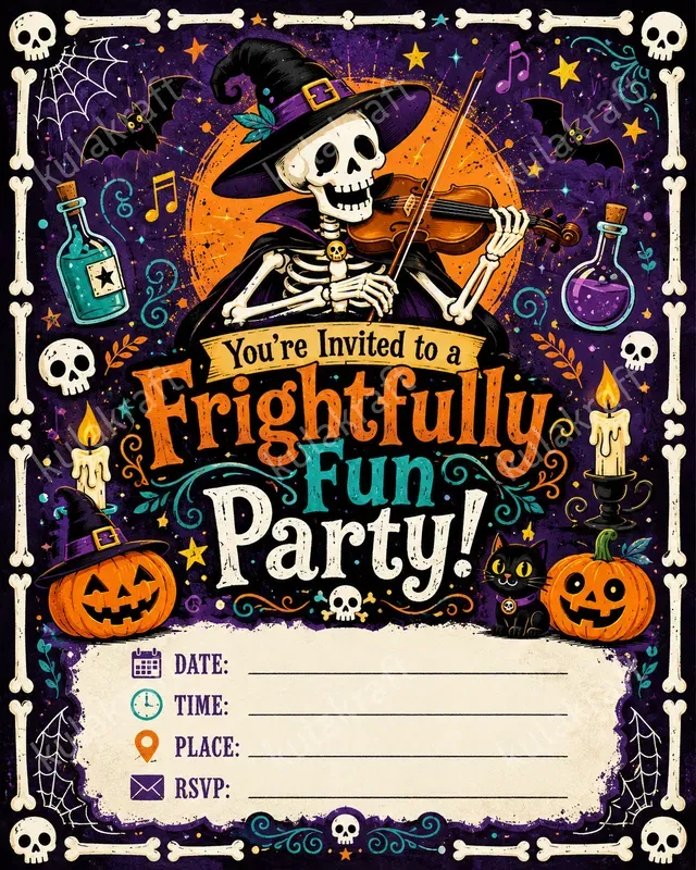 Halloween Monster Party Invitations