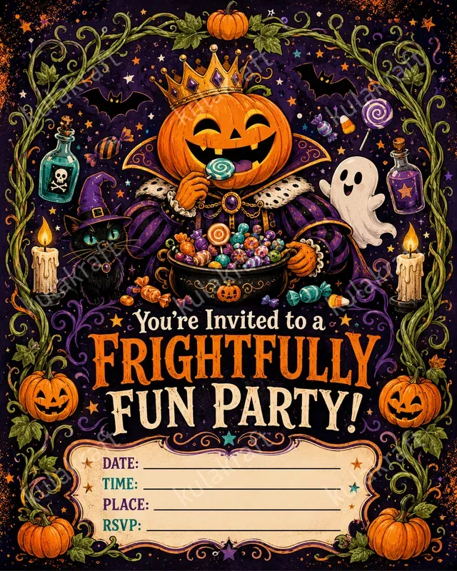 Halloween Monster Party Invitations