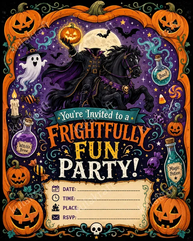 Halloween Monster Party Invitations
