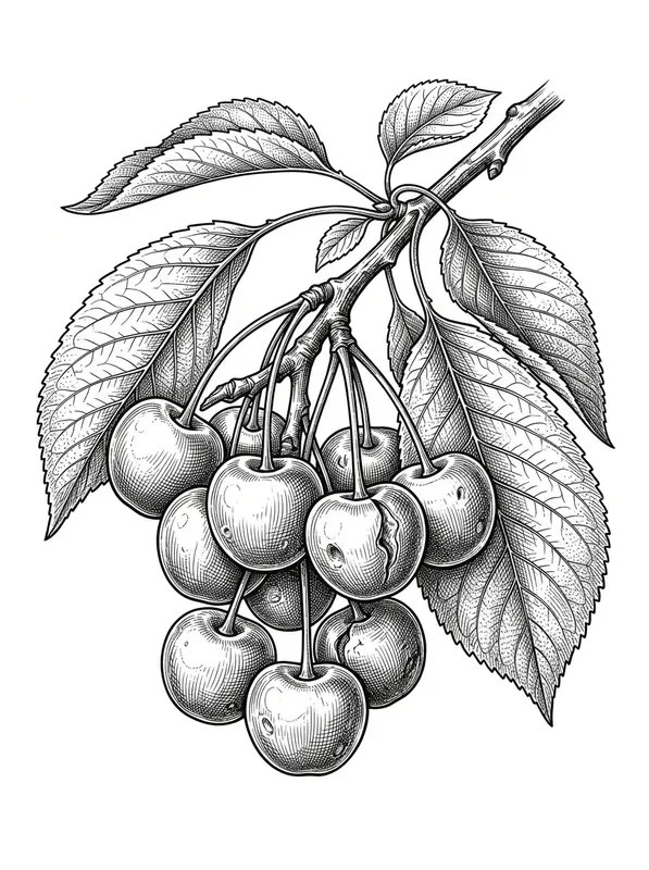 Vintage Etching Coloring Book Pages