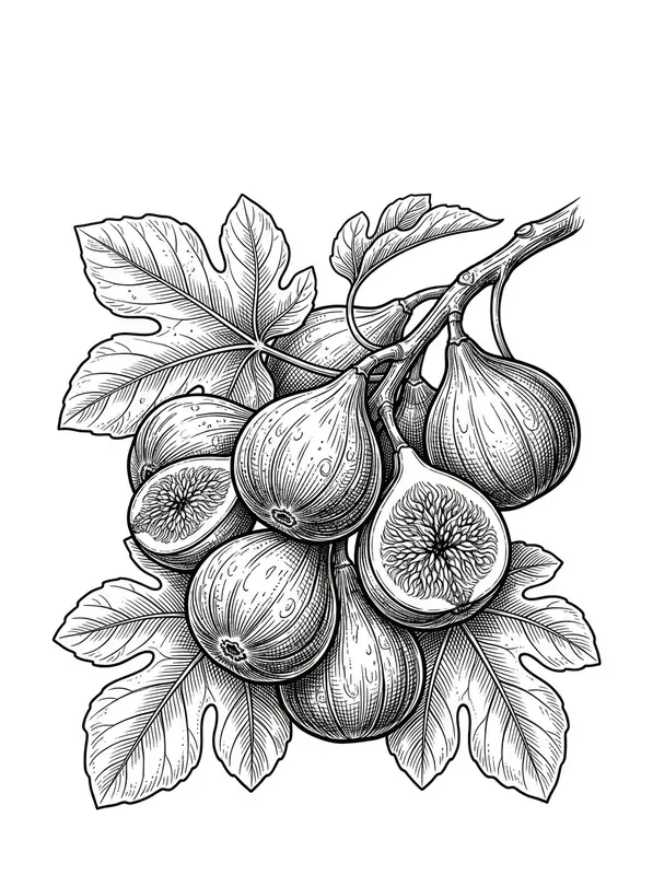 Vintage Etching Coloring Book Pages