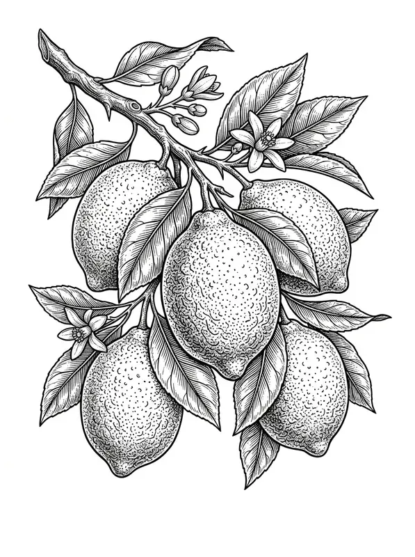 Vintage Etching Coloring Book Pages